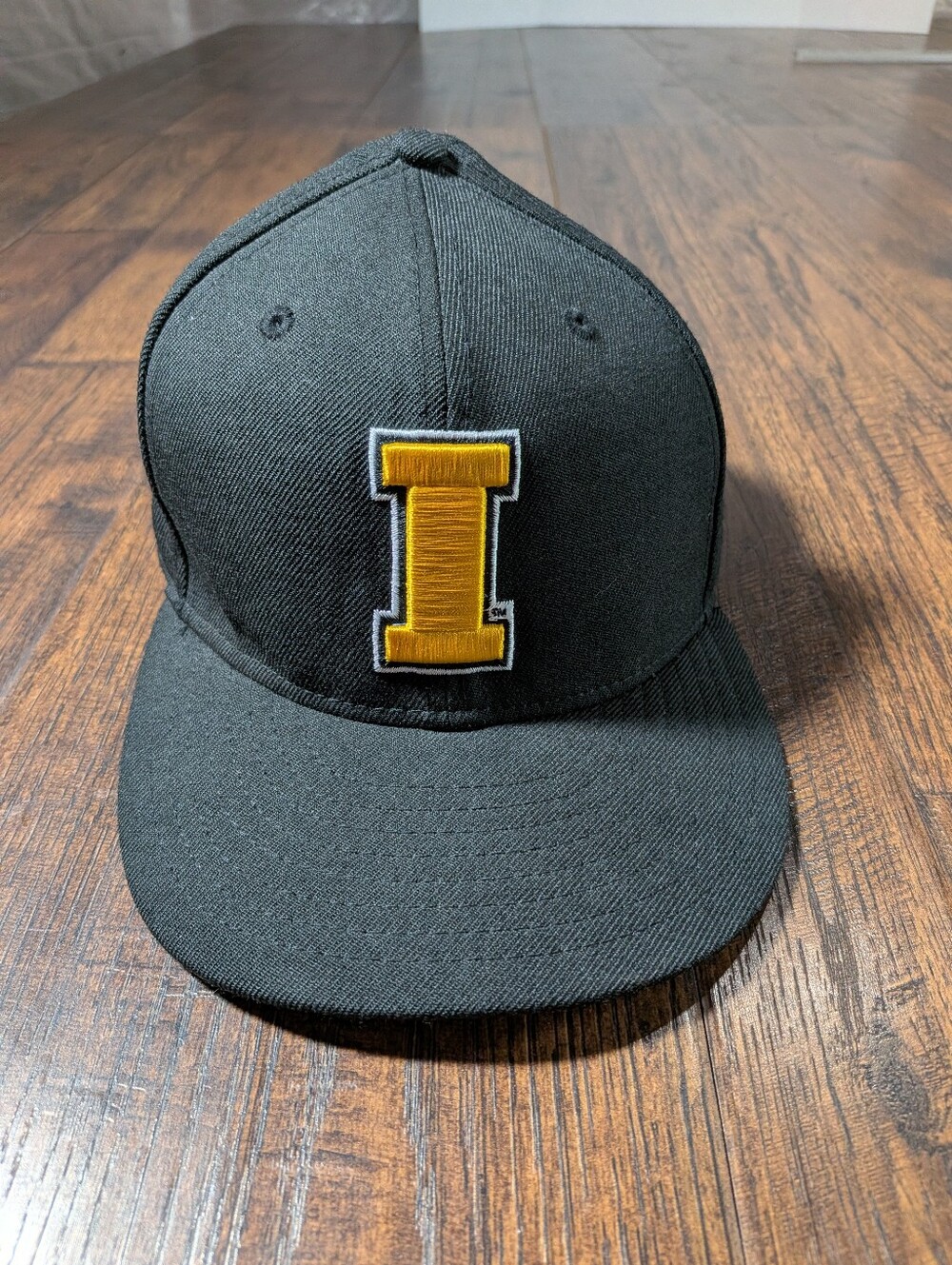 University Of Iowa Hawkeyes Black Embroidered Hat Cap 7 1/2 - by 59Fifty